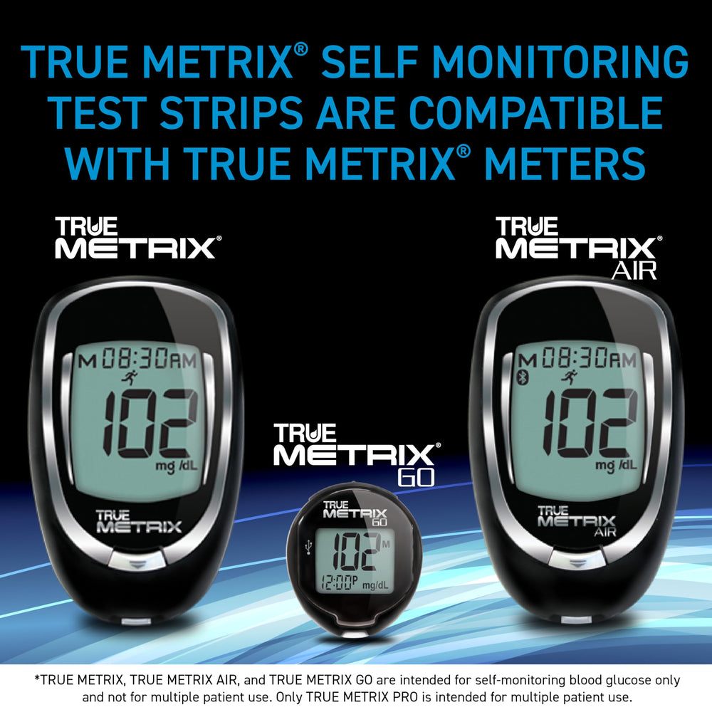 TRUE METRIX strip closeup shows precise sample well for accurate readings