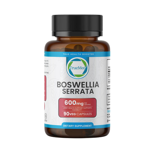 TrueMed Boswellia Serrata 600mg bottle close-up