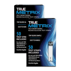 TRUE METRIX test strips packaging shows a 100-count supply for convenience