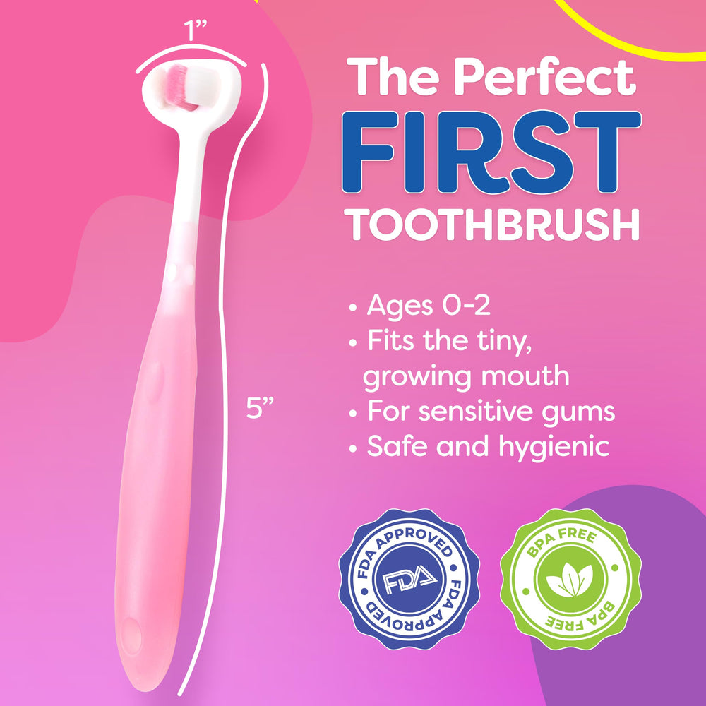 Close-up of ultra-soft bristles on Trueocity toddler toothbrush