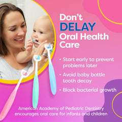 Infant-friendly toothbrush suitable for ages 6-12 months and up