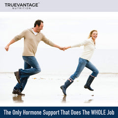 Lifestyle shot depicting energy and mood support with Truevantage supplement