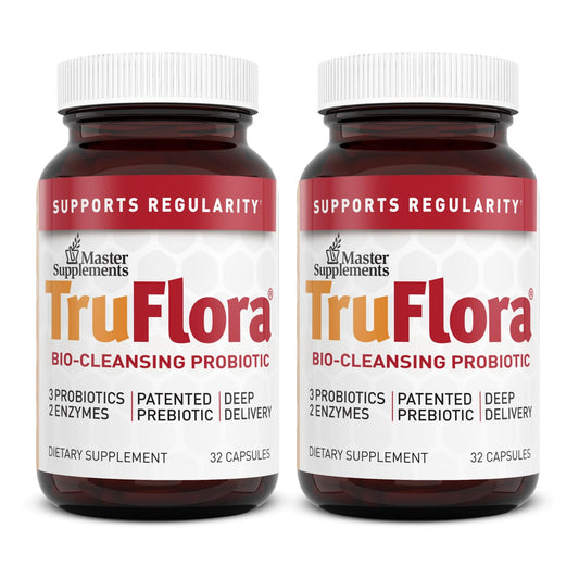 TruFlora 32-capsule bottle, Pack of 2 front view