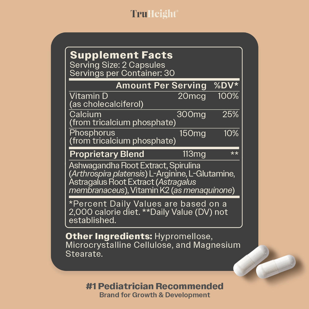 Kids vitamins for growth and bone strength from TruHeight