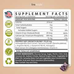 Illustration of kids taking TruHeight Growth Gummies grape