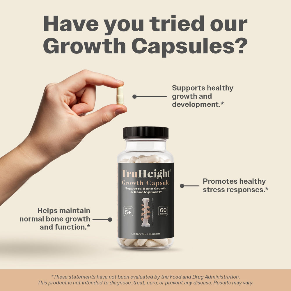TruHeight growth capsules capsules closeup suitable for growing teens