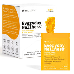 TRULEAN Everyday Wellness Shot turmeric-ginger blend showing earthy color and fresh aroma for daily balance