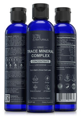 Graphic highlighting 72+ ionic minerals in the liquid supplement