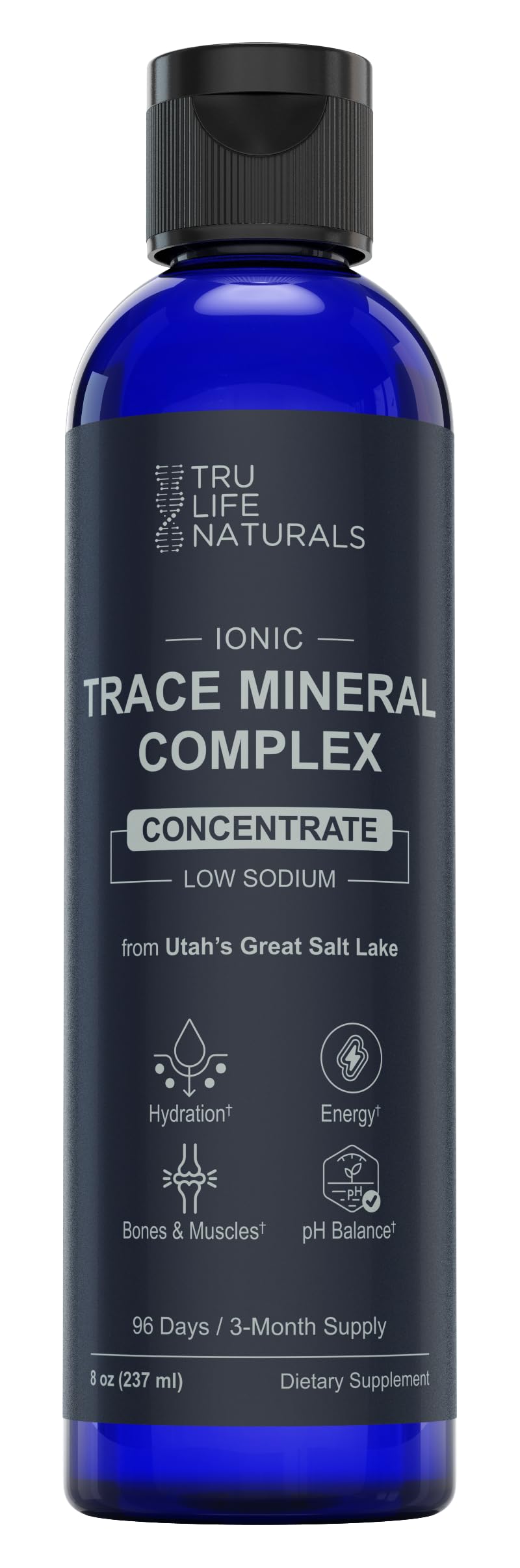 TRULIFE NATURALS Trace Mineral Complex 8 oz bottle with 96 servings