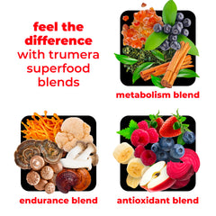 Close-up of organic Reds powder ingredients