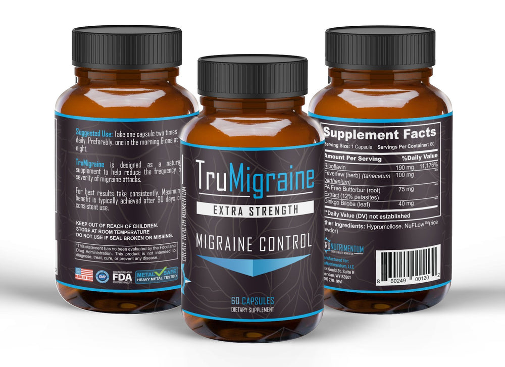 Diagram of natural migraine prevention benefits for brain health