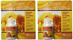 Trunature Vision Complex bottle closeup highlights soy-free, smaller softgels for easy daily use.