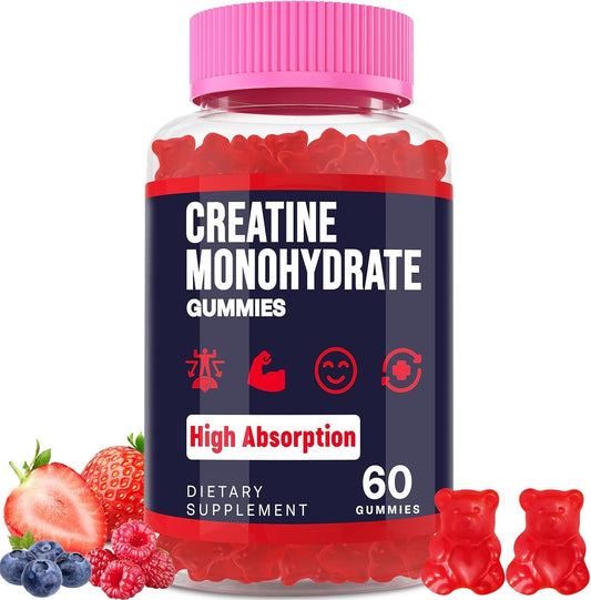 Front view of Trupretty Creatine Monohydrate Gummies bottle