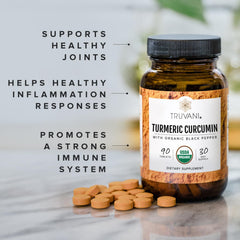 USDA Organic certification badge for Truvani Turmeric Curcumin