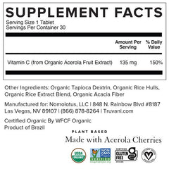 Close-up of Truvani Vitamin C high-absorption formula