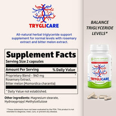 Pure Care Pro Tryglicare 60 capsules bottle on white background