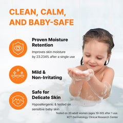 pH-balanced mildly acidic formula label