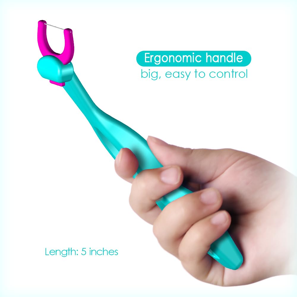 Close-up of the blue child-sized handle for the T.Smile kit
