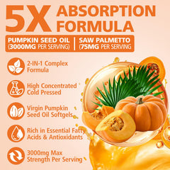 Close-up of TTGUMMYAMAL Pumpkin Seed Oil with Saw Palmetto softgels package