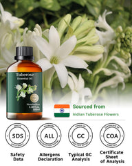 Tuberose essential oil for haircare and shampoo
