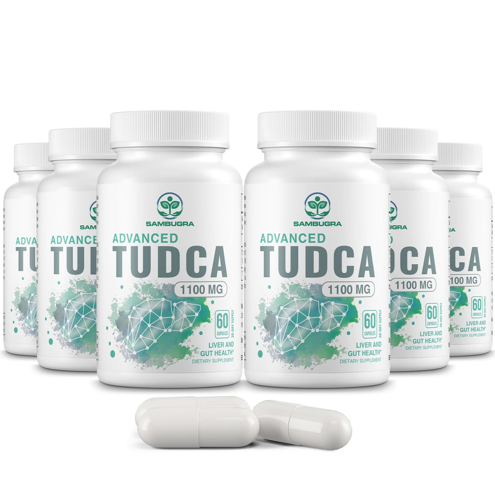Bottle of TUDCA 1100mg liver support with 360 capsules