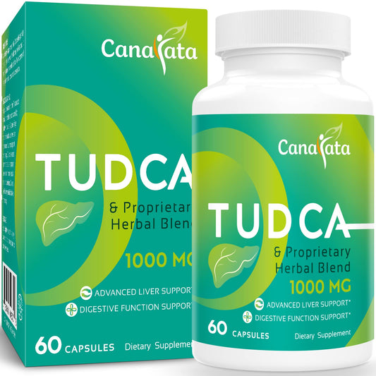TUDCA Liver Support 1000mg vegan capsules bottle front