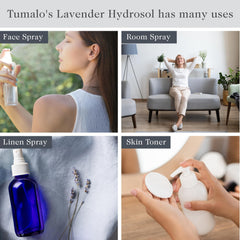 Tumalo Lavender Hydrosol facial toner application shows gentle skin-refreshing mist