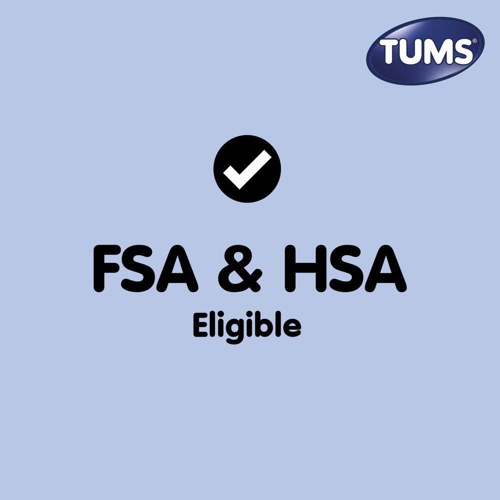 TUMS contents 72-count bottle displayed for home and office use