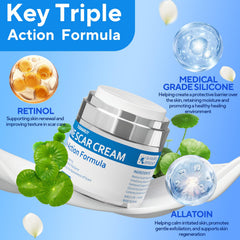 Tuoharliy Scar Cream texture spread shows even application for scar care.