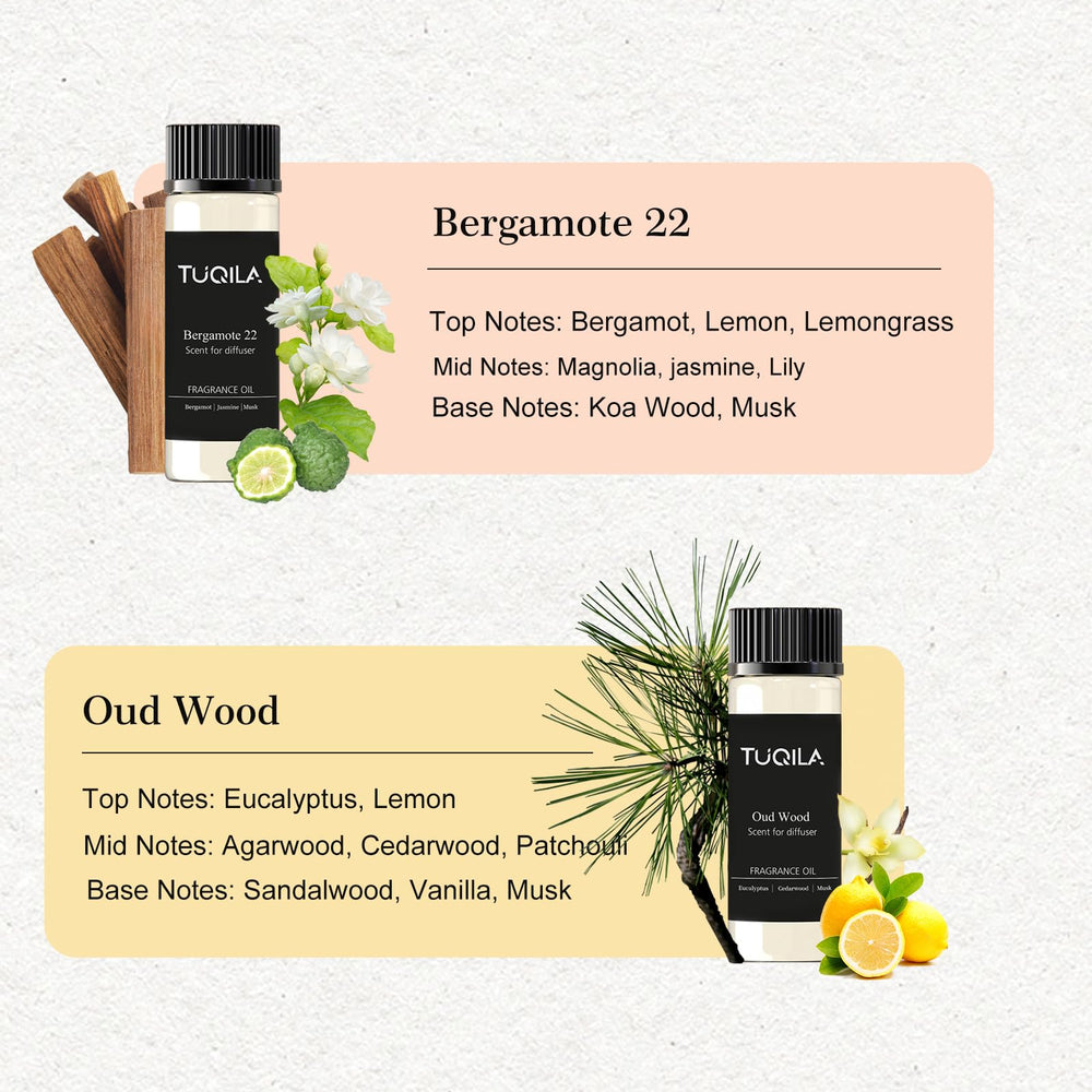 Scent test strips included with Tuqila diffuser oils