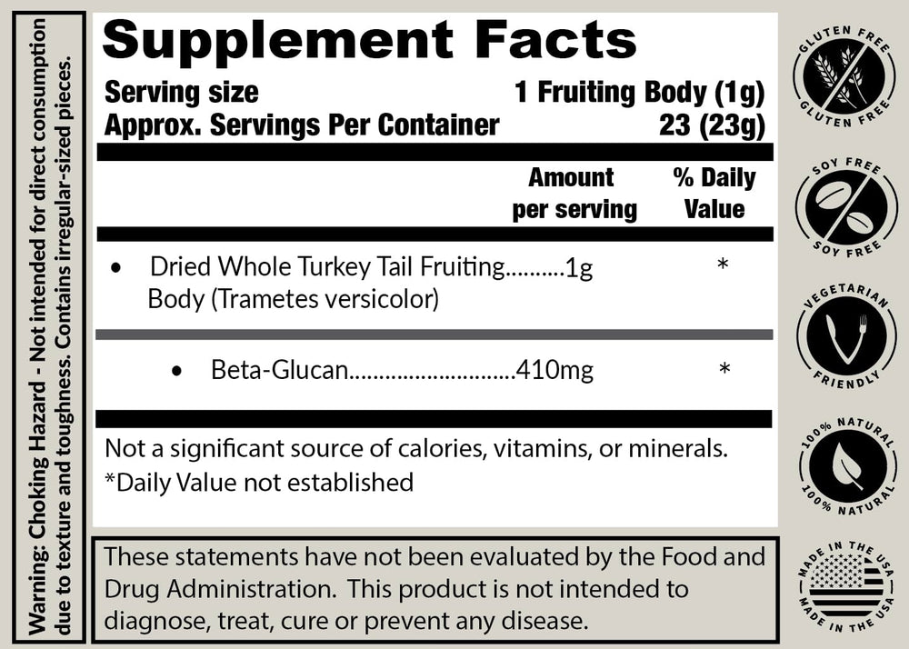 Turkey tail mushroom adaptogenic tea pieces