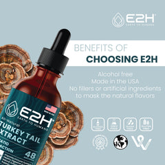 All-natural turkey tail extract packaging and product shot