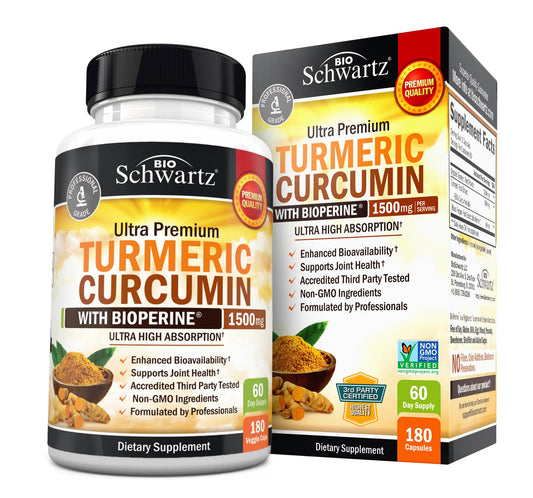 Turmeric Curcumin 1500mg with BioPerine bottle