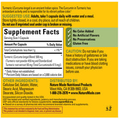 Adult taking Turmeric Curcumin 500 mg capsule