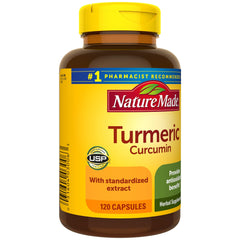 Side view of Nature Made Turmeric Curcumin 500 mg bottle