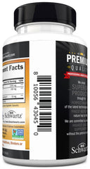 Front view of turmeric curcumin bottle showing 45 capsules per bottle