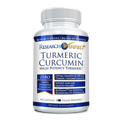 Turmeric Curcumin with BioPerine 60 capsules bottle - hero image - Made in USA