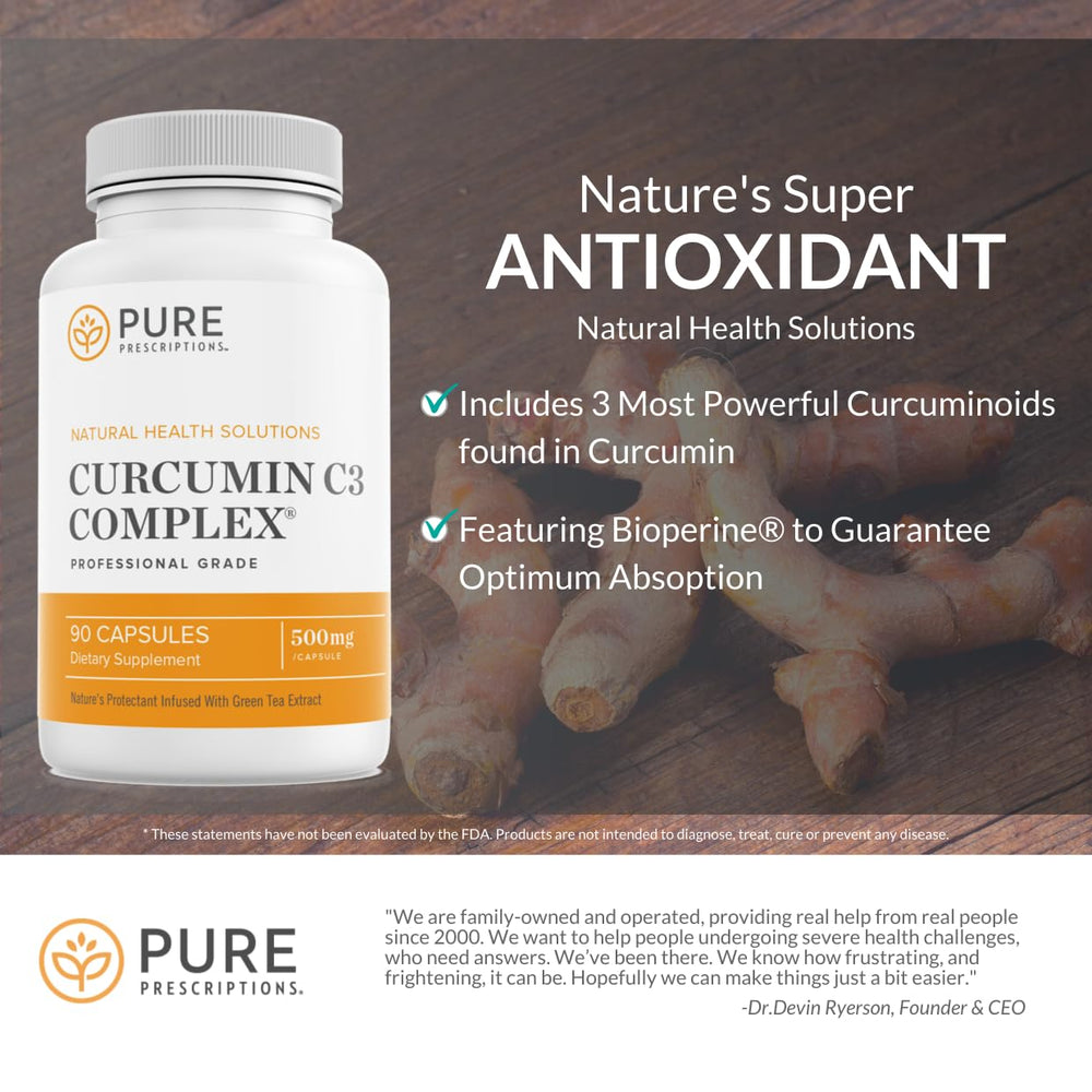 Turmeric Curcumin C3 Complex with curcuminoids for potency, 1500mg serving, USA made