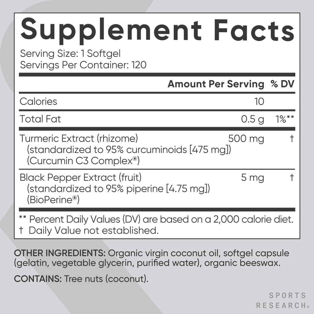 Pack shot of 120 count turmeric curcumin C3 Complex