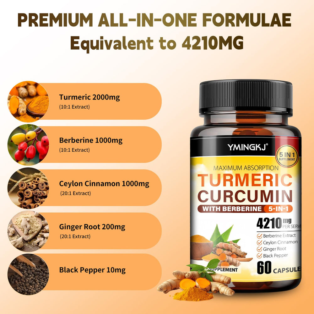 Capsules containing turmeric, ginger, and black pepper ingredients
