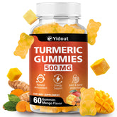 Front view of Turmeric Curcumin Gummies bottle