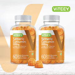Label showing turmeric curcumin, ginger and piperine ingredients