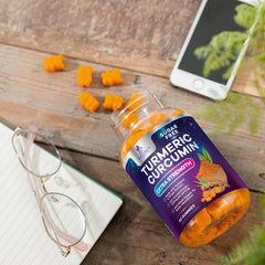 Product shot of turmeric gummies for joint support