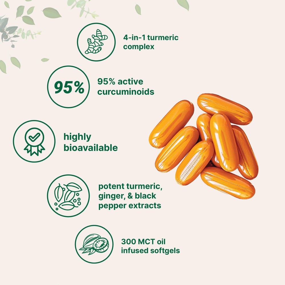 Softgels containing MCT oil to improve absorption