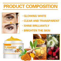 Turmeric Face Cream on hand demonstrates fast absorption and smooth finish