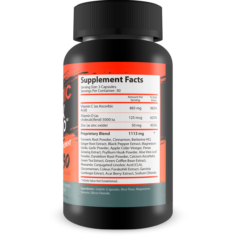 Illustration of Turmeric Hack Pro ingredients and capsules