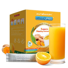 PureBotan turmeric immunity shots packaging on display