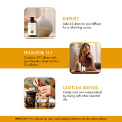 Turmeric essential oil ingredients label
