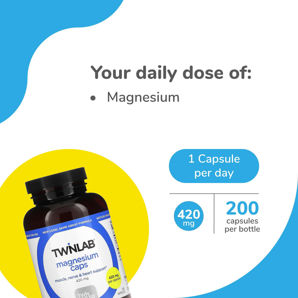 Close-up of 420 mg magnesium oxide per capsule