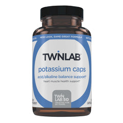Twinlab Potassium Caps bottle front label